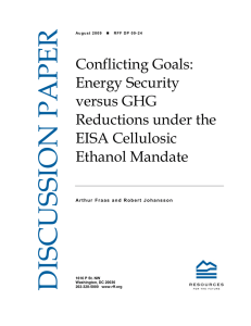 DISCUSSION PAPER Conflicting Goals: Energy Security