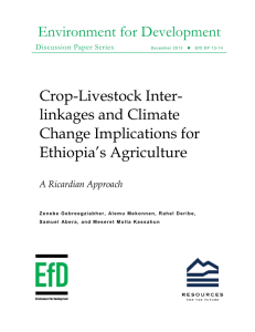 Environment for Development Crop-Livestock Inter- linkages and Climate Change Implications for