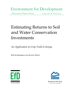 Environment for Development Estimating Returns to Soil and Water Conservation Investments