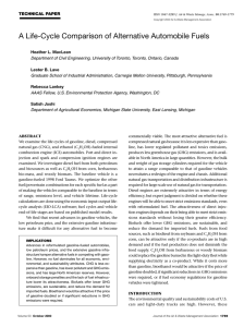 A Life-Cycle Comparison of Alternative Automobile Fuels