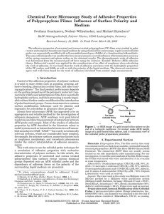 Chemical Force Microscopy Study of Adhesive Properties