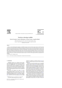 Vesicles as rheology modifier ∗