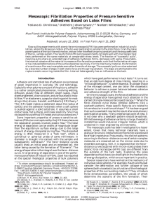 Mesoscopic Fibrillation Properties of Pressure Sensitive Adhesives Based on Latex Films