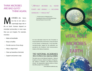 M THiNK Microbes Are bAd guys? THiNK AgAiN.