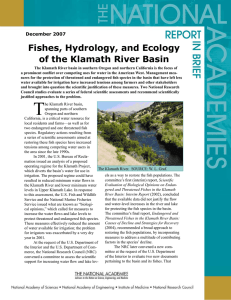 Fishes, Hydrology, and Ecology of the Klamath River Basin December 2007