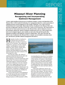 Missouri River Planning Recognizing and Incorporating Sediment Management