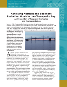 Achieving Nutrient and Sediment Reduction Goals in the Chesapeake Bay and Implementation