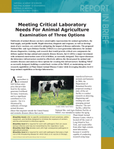 Meeting Critical Laboratory Needs For Animal Agriculture Examination of Three Options