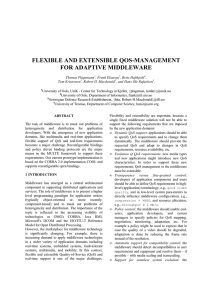 FLEXIBLE AND EXTENSIBLE QOS-MANAGEMENT FOR ADAPTIVE MIDDLEWARE