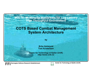 FFI COTS Based Combat Management System Architecture Low Latency