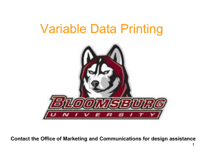 Variable Data Printing 1