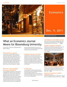 Economics Dec. 9, 2011 What an Economics Journal