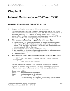 Chapter 5 — COPY and TYPE Internal Commands