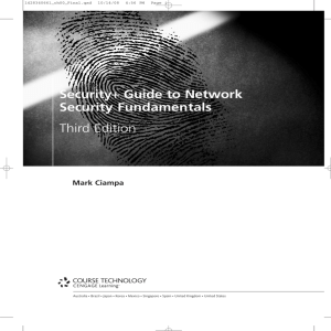 Security+ Guide to Network Security Fundamentals Third Edition Mark Ciampa
