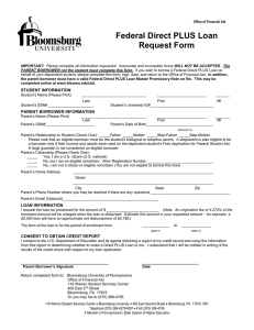 Federal Direct PLUS Loan Request Form