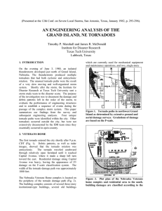 AN ENGINEERING ANALYSIS OF THE GRAND ISLAND, NE TORNADOES