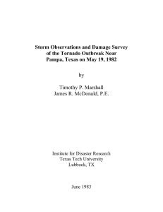 Storm Observations and Damage Survey of the Tornado Outbreak Near