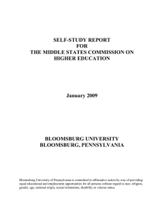 SELF-STUDY REPORT FOR THE MIDDLE STATES COMMISSION ON