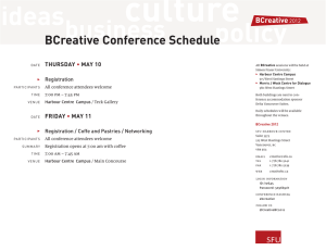 BCreative Conference Schedule THURSDAY MAY 10 •
