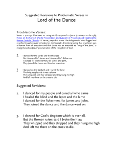 Lord of the Dance Suggested Revisions to Problematic Verses in  Troublesome Verses: