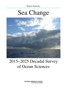 Sea Change 2015–2025 Decadal Survey of Ocean Sciences Report Summary