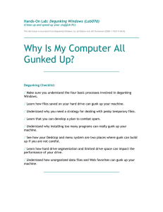 Why Is My Computer All Gunked Up?  Degunking Windows (Lab07d)