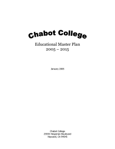Educational Master Plan 2005 – 2015 January 2005