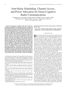 Joint Relay Scheduling, Channel Access, and Power Allocation for Green Cognitive