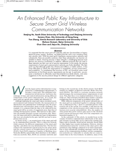 An Enhanced Public Key Infrastructure to Secure Smart Grid Wireless Communication Networks Abstract