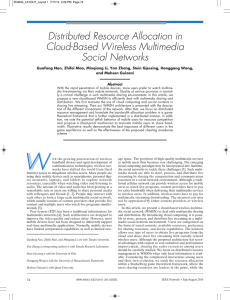 Distributed Resource Allocation in Cloud-Based Wireless Multimedia Social Networks