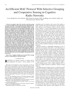 An Efficient MAC Protocol With Selective Grouping Radio Networks Senior Member, IEEE