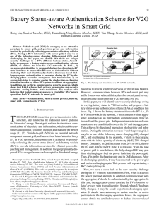 Battery Status-aware Authentication Scheme for V2G Networks in Smart Grid