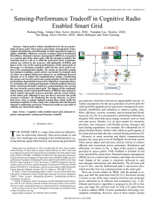 Sensing-Performance Tradeoff in Cognitive Radio Enabled Smart Grid , Senior Member, IEEE