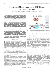 Distributed Media Services in P2P-Based Vehicular Networks