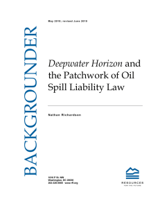 BACKGROUNDER  Deepwater Horizon the Patchwork of Oil