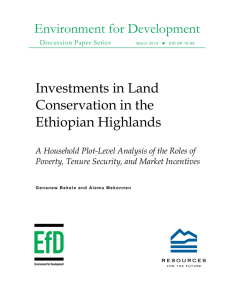 Environment for Development  Investments in Land Conservation in the