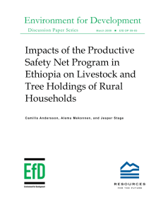 Environment for Development Impacts of the Productive Safety Net Program in