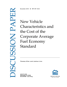 DISCUSSION PAPER New Vehicle Characteristics and