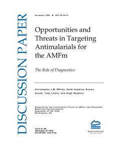 Opportunities and Threats in Targeting Antimalarials for