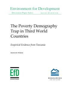 Environment for Development The Poverty Demography Trap in Third World Countries