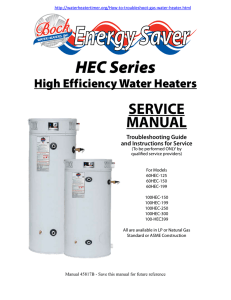 Energy Saver HEC Series SERVICE MANUAL