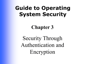 Security Through Authentication and Encryption Guide to Operating