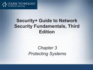 Security+ Guide to Network Security Fundamentals, Third Edition Chapter 3