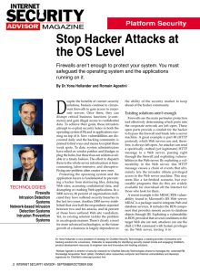 Stop Hacker Attacks at the OS Level