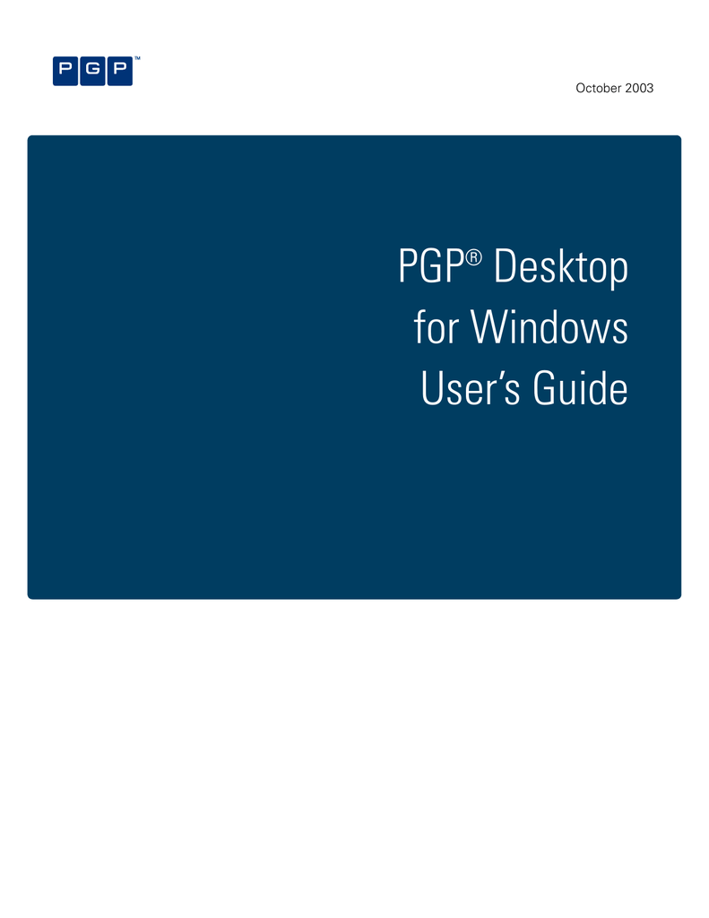 pgp desktop 8.0.3