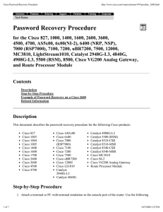 Password Recovery Procedure