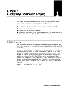 1 Chapter 1 Configuring Transparent Bridging