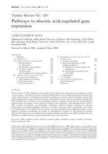 Pathways to abscisic acid-regulated gene expression Tansley Review No. 120