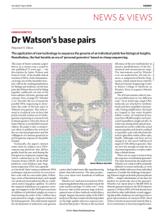 Dr Watson’s base pairs
