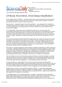 Of Body And Mind, And Deep Meditation Web address: